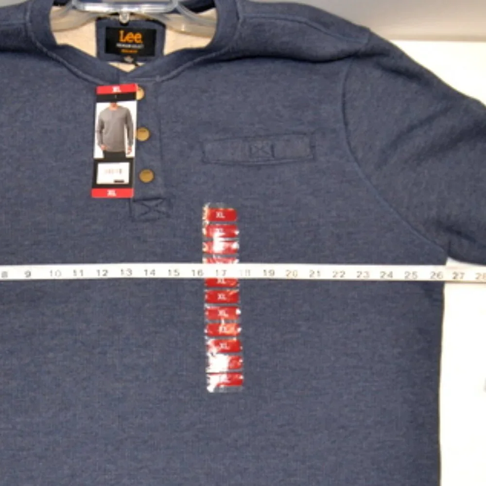 Lee Premium Select Men’s Regular Fit, Sherpa Lined, Outdoor Henley - Size: XL - Picture 5 of 9